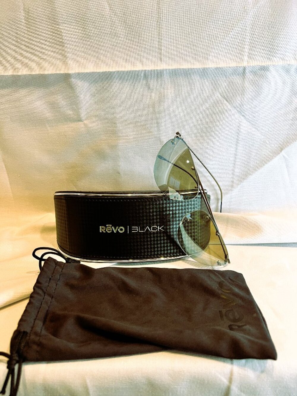 Revo Air 2 Titanium Rimless Aviator Sunglasses